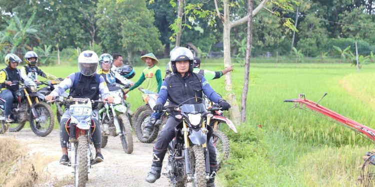Ngetrail Jelajah Sawah, Dandim 0812 Lamongan bersama Bupati Tinjau ketahanan pangan Persiapan Panen Raya