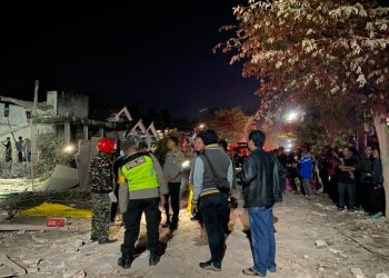 Kapolres Blitar Kota Datangi TKP Ledakan Di Desa Karangbendo Ponggok