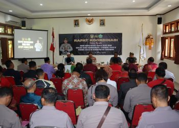 Kapolres Tabanan Pimpin Rakor Dalam Rangka Pengamanan Hari Raya Nyepi Saka 1945 Dan Bulan Suci Ramadhan 1444 H
