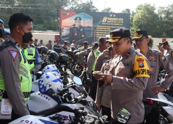 Menyambut Bulan Ramadhan, Wakapolres Blitar Ingatkan Personil Rawat Kendaraan