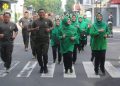 Wujudkan Keluarga Sehat, Dandim Dan Ketua Persit KCK Cabang XXII Gelar Olahraga Bersama Anggota