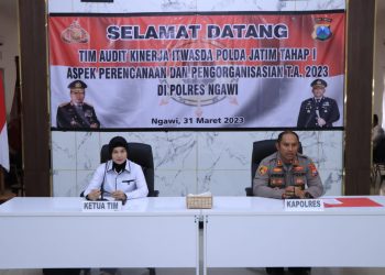 Kapolres Ngawi Sambut Tim Audit Kinerja Itwasda Polda Jatim