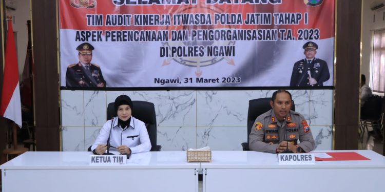 Kapolres Ngawi Sambut Tim Audit Kinerja Itwasda Polda Jatim