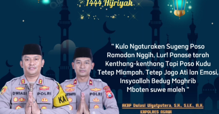 Iklan Polres Ngawi Menyambut Bulan suci  Ramadhan 1444 H