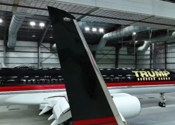 Tampilan Baru Pesawat Pribadi Donald Trump yang Berlapis Emas, Dipoles Ulang Sebelum Sidang Dakwaan