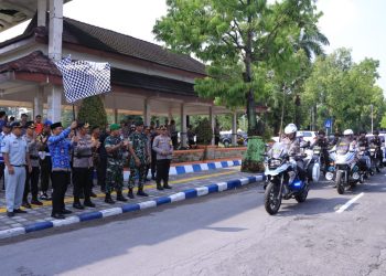 Patroli Gabungan Sebagai Show Of Force dan Jaga Kamtibmas di Ngawi Jelang Lebaran 1444 H