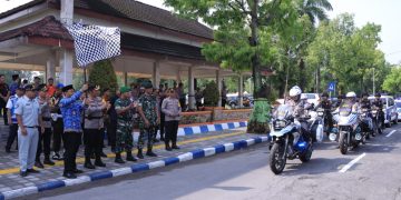 Patroli Gabungan Sebagai Show Of Force dan Jaga Kamtibmas di Ngawi Jelang Lebaran 1444 H