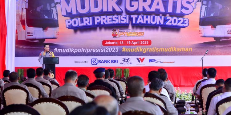 Kurangi Beban Jalan Tol dan Arteri, Kapolri Lepas 434 Bus Mudik Gratis Polri Presisi
