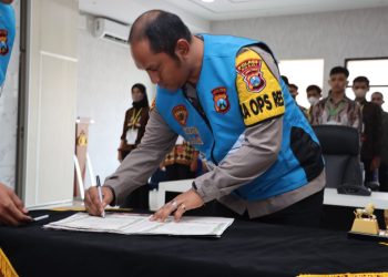 Kapolres Ngawi Pimpin Sumpah Seleksi Penerimaan Calon Anggota Polri TA. 2023