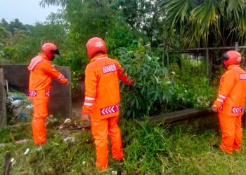 PENGECEKAN DEBIT AIR SUNGAI WILAYAH  LEMBANG  OLEH SAT BRIMOB POLDA JABAR ANTISIPASI BANJIR BANDANG