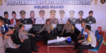 Kakor Sabhara Baharkam Polri Cek Pos dan Arus Mudik di Ngawi