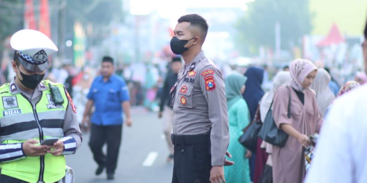Polres Blitar Kota Gelar Pengamanan Sholat Idul Fitri