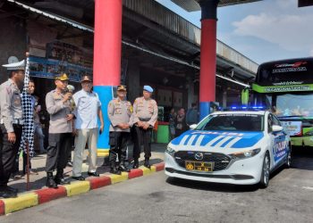 Polres Ngawi Berangkatkan 6 Bus Gratis, Layani Masyarakat Yang Mudik Balik ke Jakarta