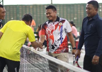Silaturahmi, Kapolres Blitar Kota Main Tenis Lapangan Bersama Dandim 0808