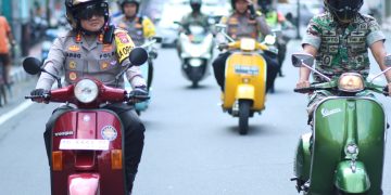 Kapolres Blitar Kota Bersama Dandim 0808 Patroli Sepeda Motor, Pantau Situasi Kamtibmas