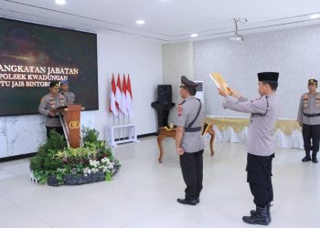 Kapolres Ngawi Pimpin Upacara Pengangkatan Kapolsek Kwadungan