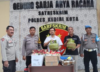 Bobol Warung di Kawasan Wisata Dholo, Dua  Pemuda  Diringkus Sat Reskrim Polres Kediri Kota