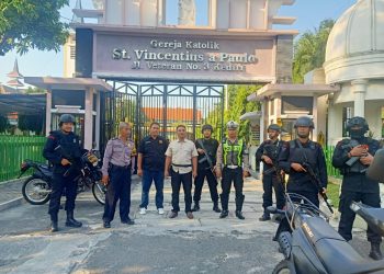 polres Kediri Kota Terjunkan Ratusan Polisi Amankan Peringatan Kenaikan Isa Almasih