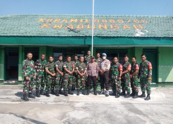 Jalin Sinergitas, Kapolsek Kwadungan Kunjungi Koramil 0805/06