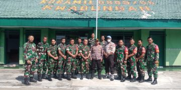 Jalin Sinergitas, Kapolsek Kwadungan Kunjungi Koramil 0805/06