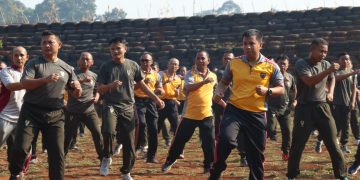 Pererat Sinergitas, Kodim dan Polres Batang Adakan Olahraga Bersama