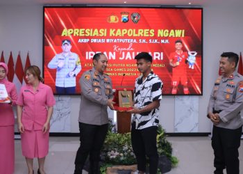  Kapolres Ngawi Beri Apresiasi Irfan Jauhari Timnas U-22 Peraih Medali Emas Sea Games 202