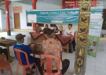 Bhabinkamtibmas Desa Sumbersari Laksanakan Pendampingan Forum Konsultasi Publik Pendataan Awal Regsosek Dari BPS Kecamatan Udanawu