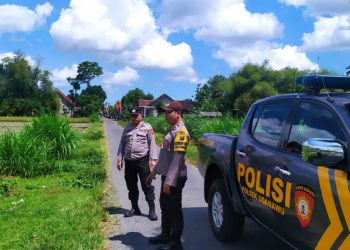 Cegah Gangguan Kamtibmas , Polsek Udanawu Gelar Patroli Hingga Ke Persawahan