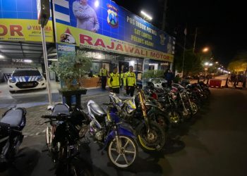 Antisipasi Balap Liar, Polres Ngawi Amankan 25 Sepeda Motor Knalpot Brong