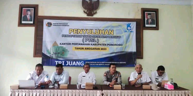 BPN Ponorogo Gelar Sosialisasi PTSL 2023 di Desa Ngebel