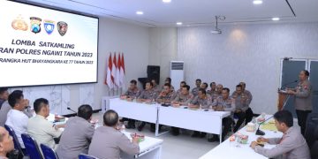 Menyambut HUT Bhayangkara Ke – 77 , Kapolres Ngawi Pimpin Rapat Kesiapan Berbagai Perlombaan.