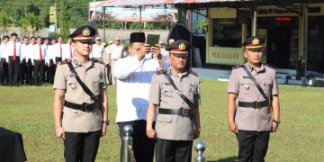 Kapolres Blitar Pimpin Sertijab Kasat Reskrim serta Pengukuhan Kapolsek dan Kasat Tahti