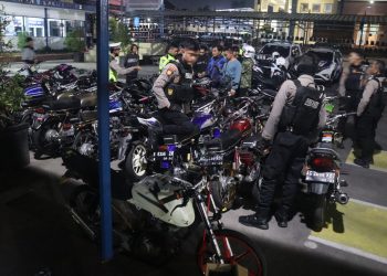 Polres Blitar Kota Berhasil Amankan Puluhan Motor Dalam Gelar Razia Ajang Balap Liar.