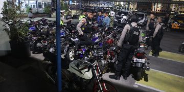Polres Blitar Kota Berhasil Amankan Puluhan Motor Dalam Gelar Razia Ajang Balap Liar.