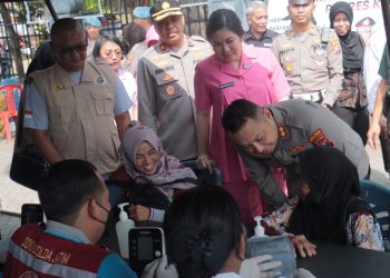 Sambut Hari Bhayangkara Ke 77, Polres Kediri Kota Adakan Bakti Kesehatan