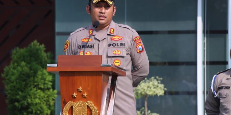 Pesan Kapolres Ngawi saat Pimpin Apel Pagi