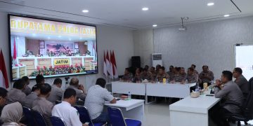 Polres Ngawi Mengikuti Zoom Taklimat Awal Audit Kinerja Itwasum Polri