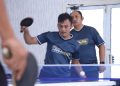 Semarak Hari Bhayangkara Ke-77, Kapolres Ngawi Ikut Lomba Tenis Meja