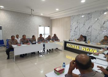 Polres Ngawi Mengikuti Anev Kapolda Jatim Secara Virtual