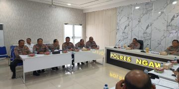 Polres Ngawi Mengikuti Anev Kapolda Jatim Secara Virtual