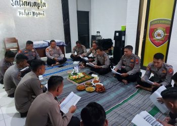 Polres Ngawi Gelar Doa Bersama Serentak Sambut Hari Bhayangkara ke-77