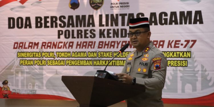Sambut HUT Bhayangkara ke-77, Polres Kendal Gelar Doa Bersama Lintas Agama