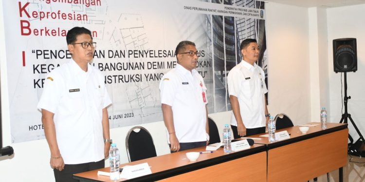 Tingkatkan SDM Konstruksi, Dinas Perumahan Rakyat,Kawasan Permukiman dan Cipta Karya Prov Jatim Laksanakan Kegiatan Pengembangan Keprofesian Berkelanjutan.