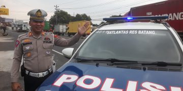 Perbaikan Jalan di Jalan Urip Sumoharjo Batang, Polisi Lakukan Rekayasa Lalu Lintas