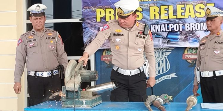 Operasi Patuh Candi 2023, Satlantas Polres Batang Musnahkan 364 Knalpot Brong