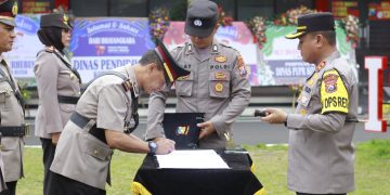 Kapolres Blitar Kota Pimpin Sertijab Kabag Ops, Kasat Narkoba dan Kapolsek Udanawu