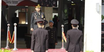 Polres Blitar Kota Gelar Upacara HUT Bhayangkara ke 77 Tahun 2023