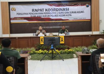Polres Kediri Kota Gelar Rakor Pengamanan Peringatan 1 Suro Dan Suran Agung
