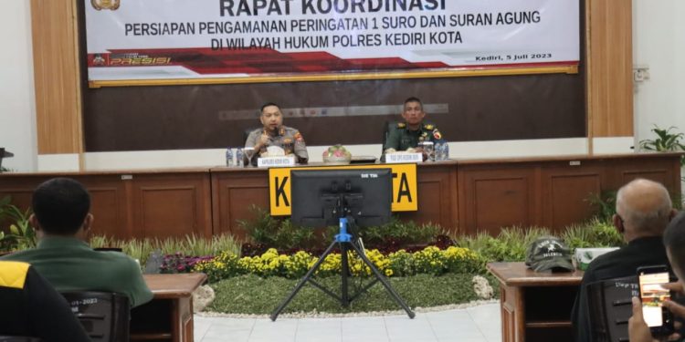 Polres Kediri Kota Gelar Rakor Pengamanan Peringatan 1 Suro Dan Suran Agung