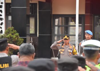 Pimpin Apel Pengamanan Pengesahan Warga Baru PSHT, Kapolres Trenggalek Tegaskan Larang Konvoi